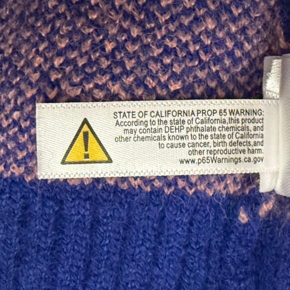 FANTASTIC FAWN Oversized Royal Blue and Pink All Over Star Sweater, NWOT! Large - Picture 9 of 9